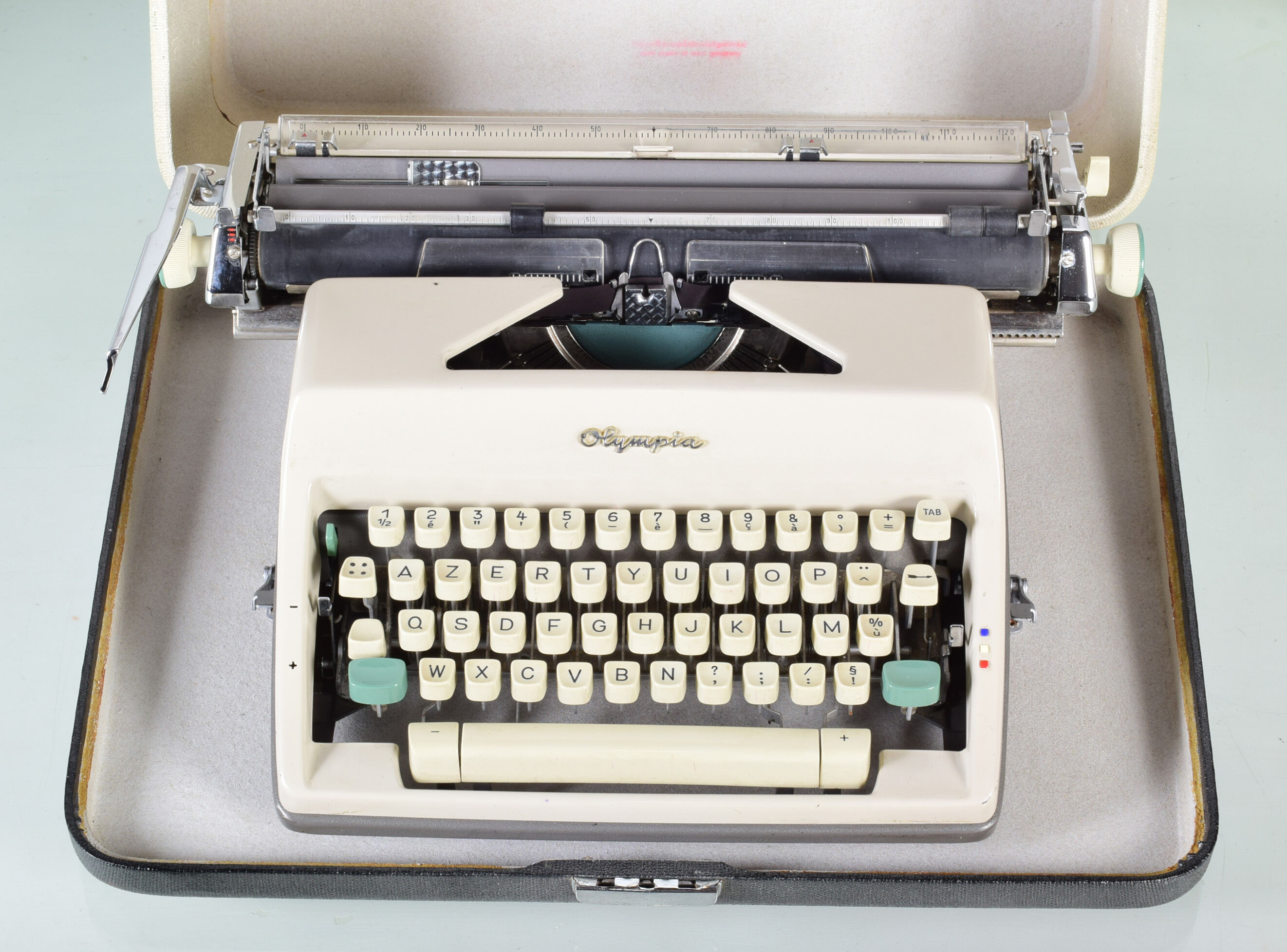 Olympia typewriter with suitcase