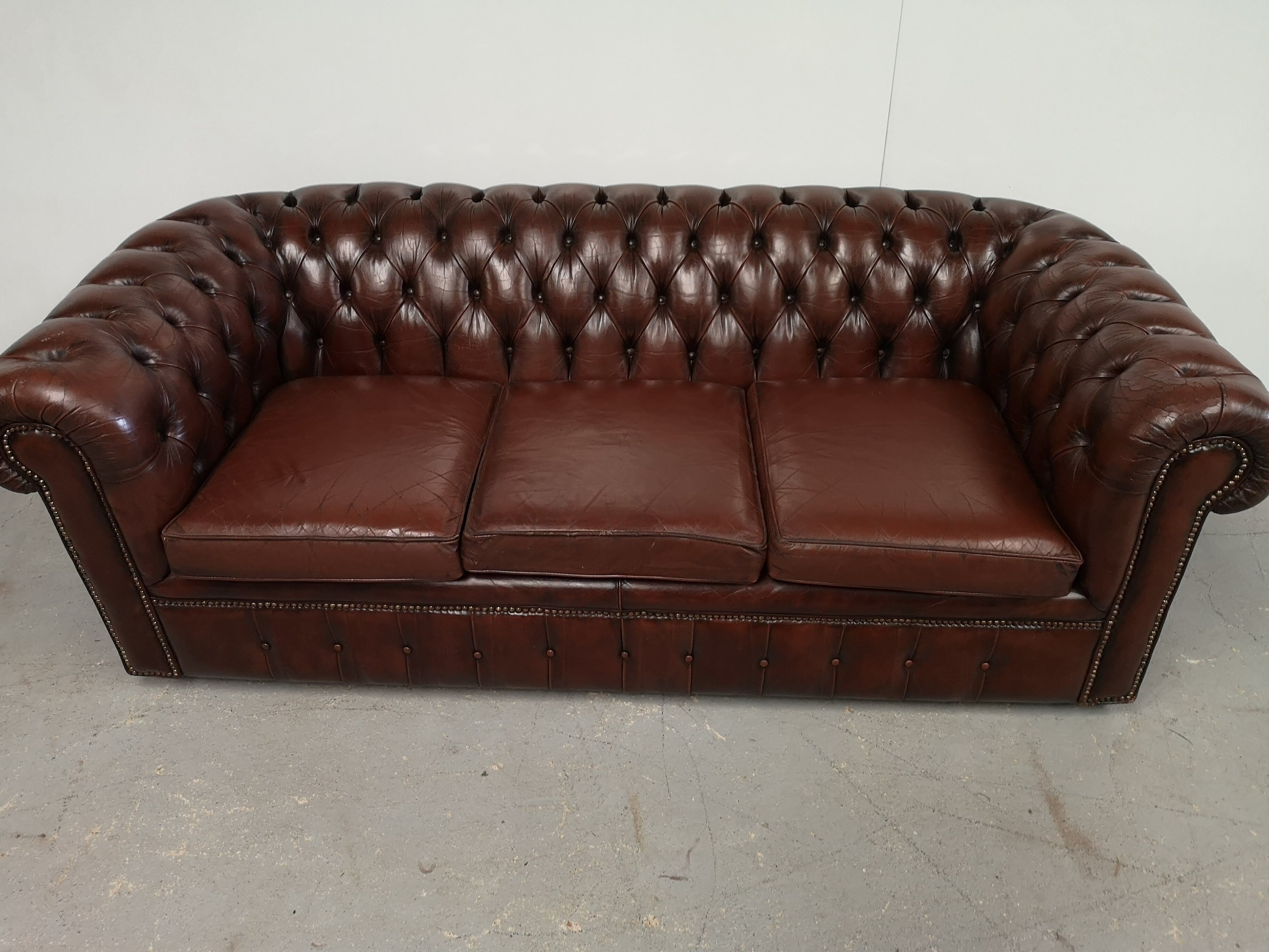 Leather chesterfield sofa