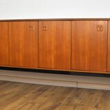 Scandinavian teak and metal row lb Larsen Kofod