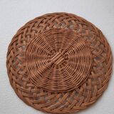 Wicker coaster and holder