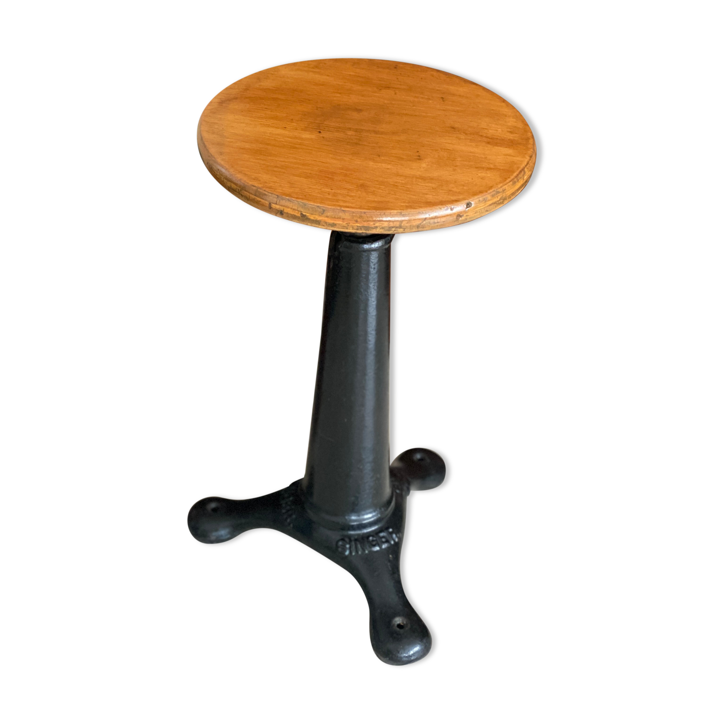 Old industrial stool Singer