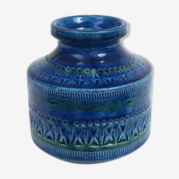 Vase Série Rimini Blue par Aldo Londi pour Bitossi, Italie, 1950