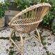 Set of 3 vintage rattan armchairs
