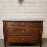 Louis XVI chest of drawers in grey marble