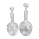 Paire de carafes en verre
