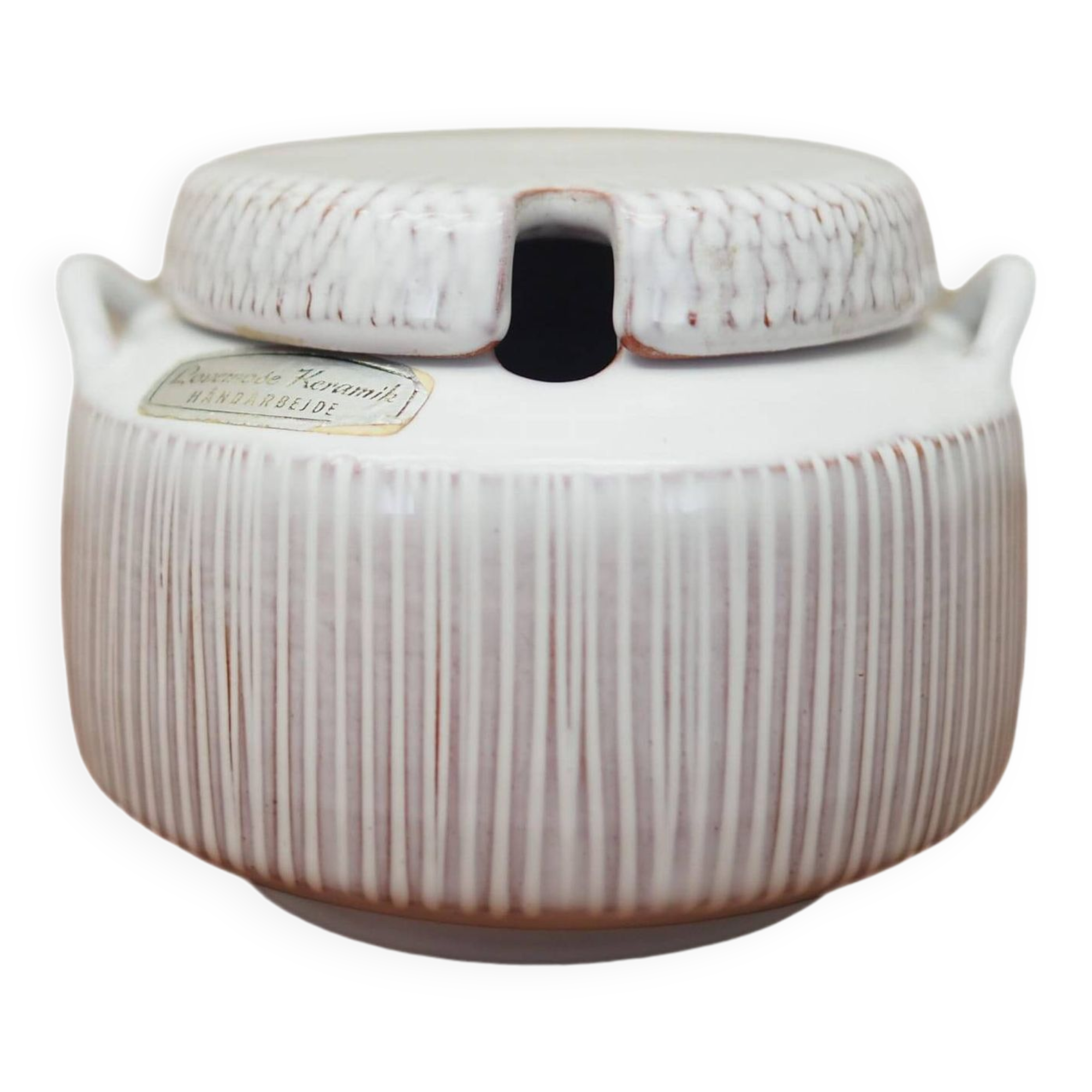 Ceramic sugar bowl, 1970s, Danish design, manufacture: Løvemose Keramik