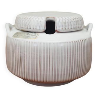 Ceramic sugar bowl, 1970s, Danish design, manufacture: Løvemose Keramik