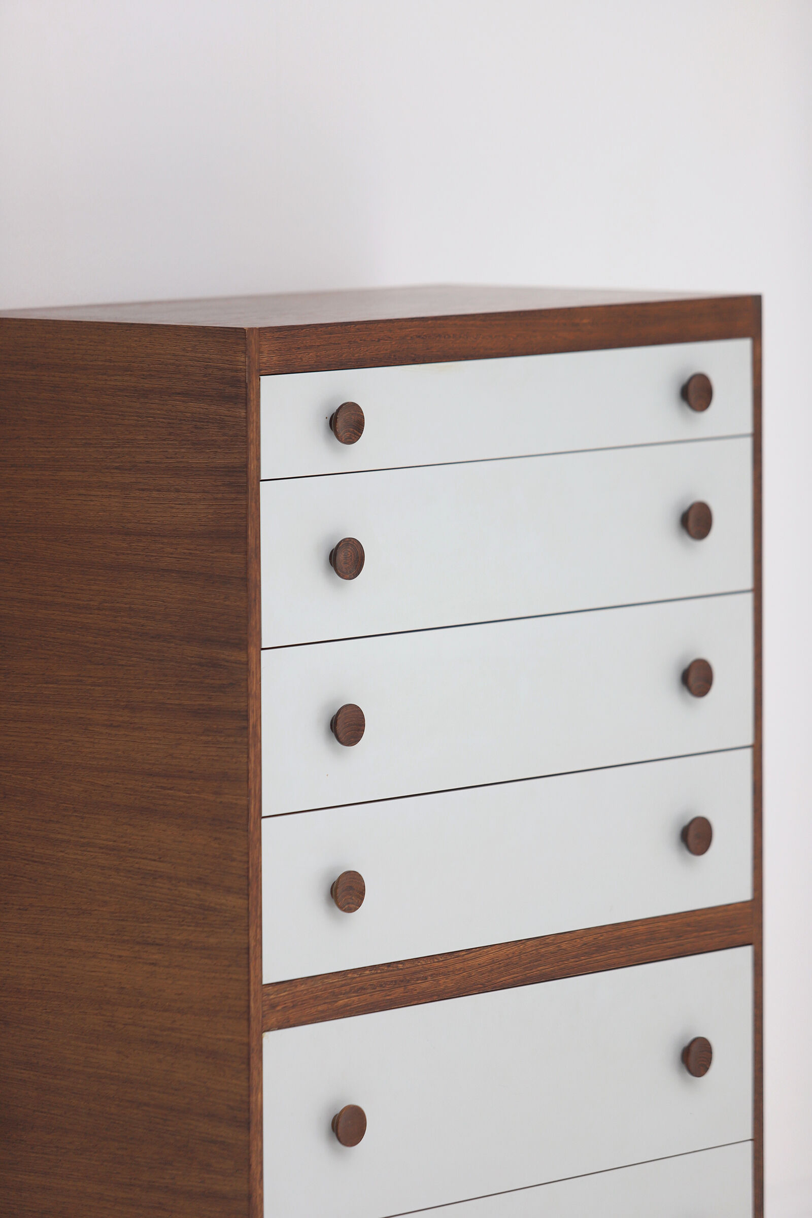 Decorative cabinet in wenge wood designed in the 1970s