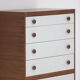 Decorative cabinet in wenge wood designed in the 1970s