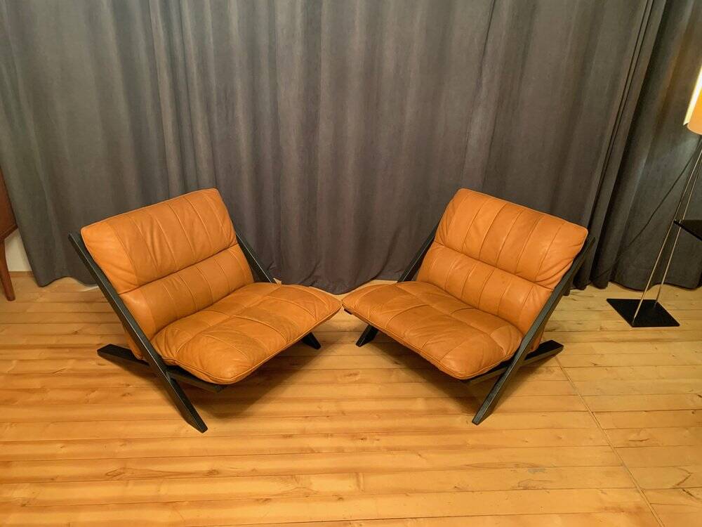 Set of armchairs by Ueli Berger, de Sede, Switzerland, 1970s