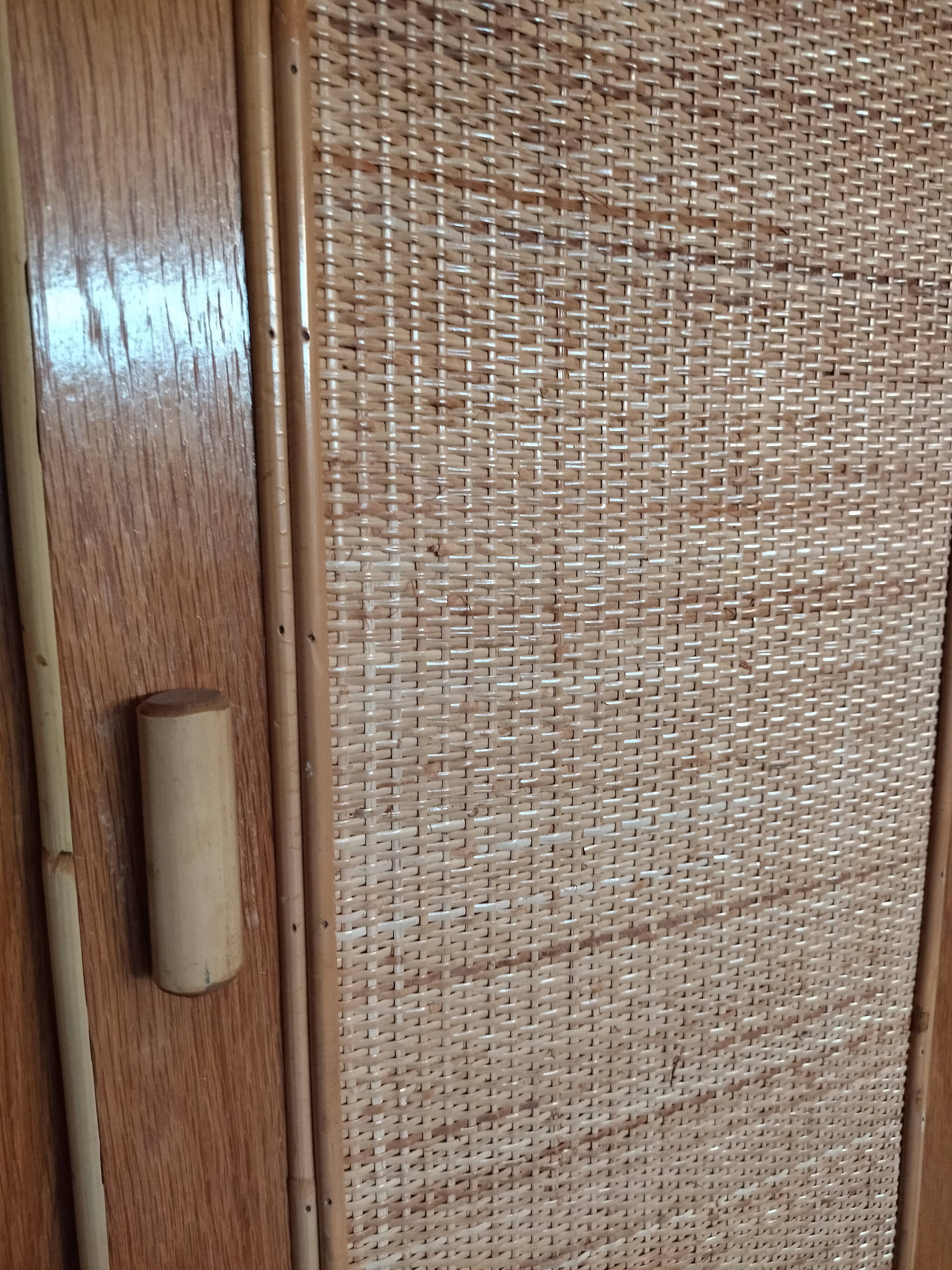 Vintage bamboo cabinet 1960