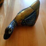 Brass duck and ceramics