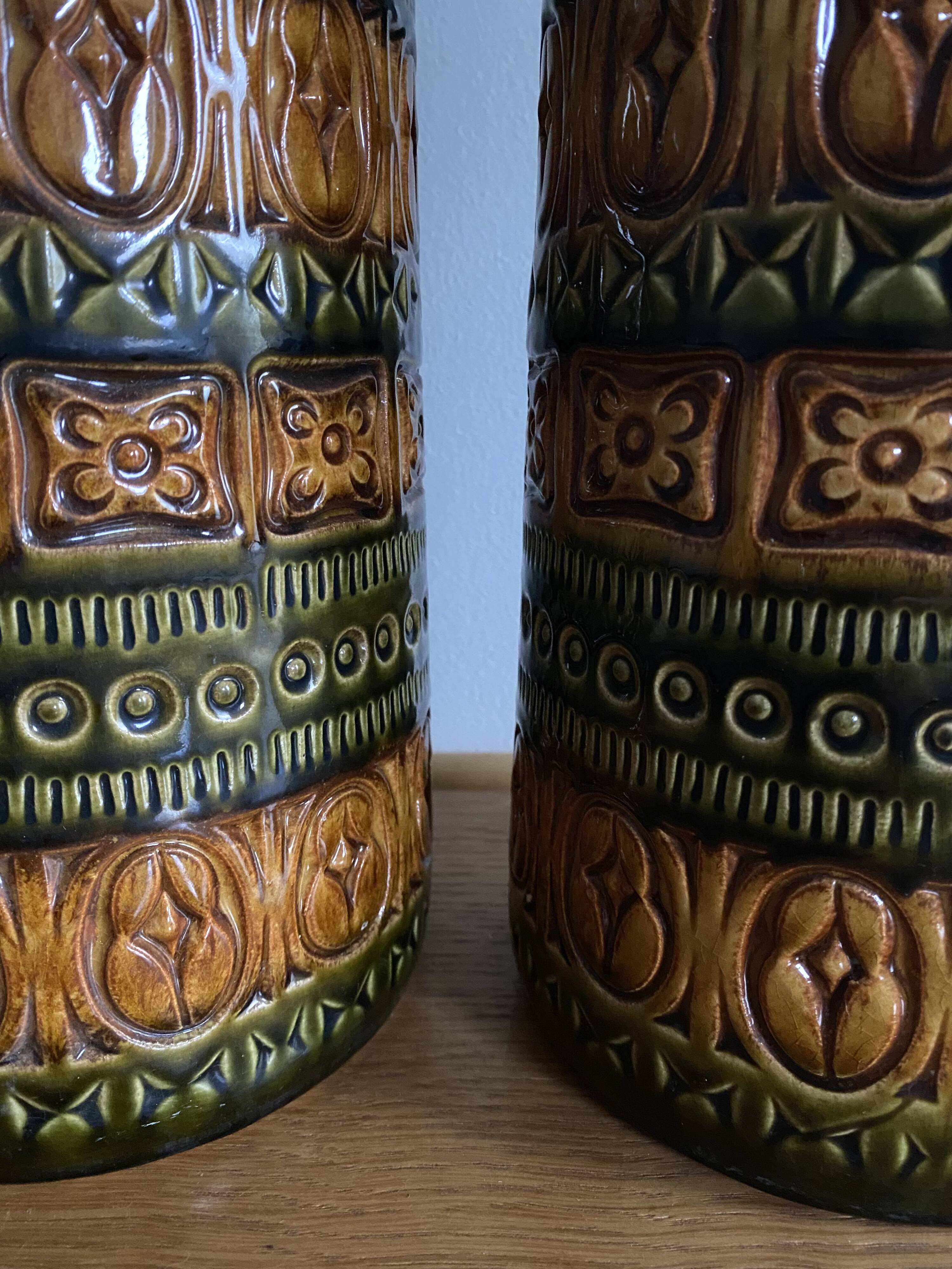 Pair of West Germany vases 40 cm, 1970s
