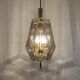 Set of 2 Smoked Glass Pendant Lamps by Glashütte Limburg