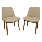 Pair of beech cocktail chairs from the 50s/60s