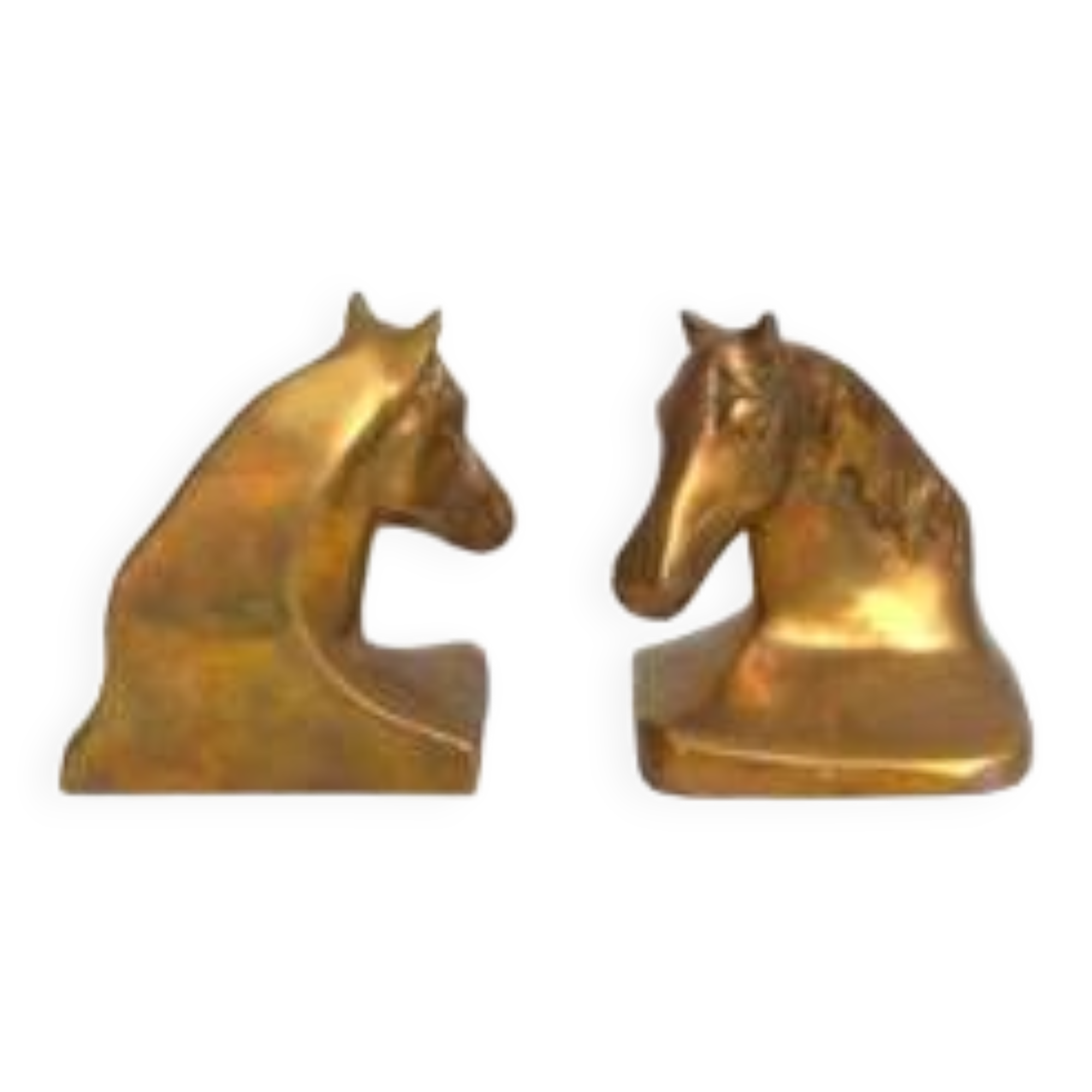 Brass horse bookends