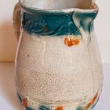 Antique dragonfly slip pitcher