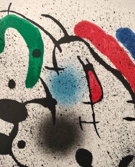 Magnificent original lithograph by Joan Miró, Mourlot-Maeght Paris 1972.