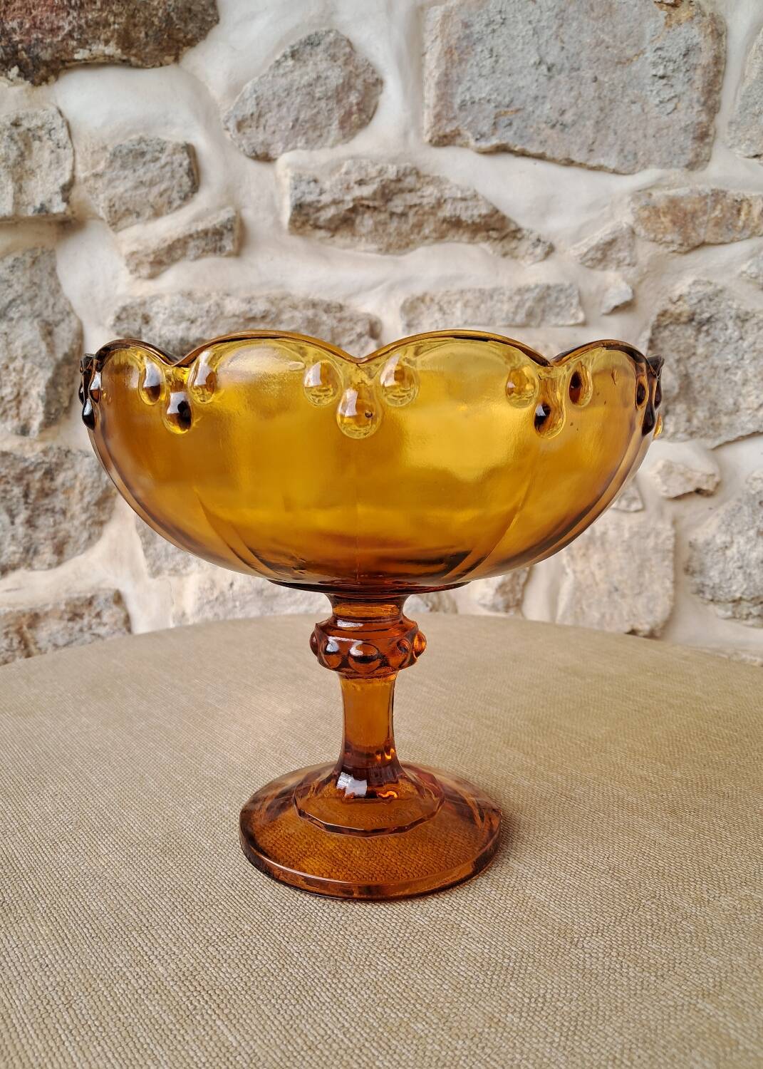 Amber glass cup