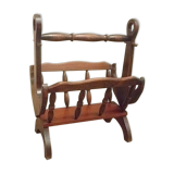Wooden magazine rack, vintage