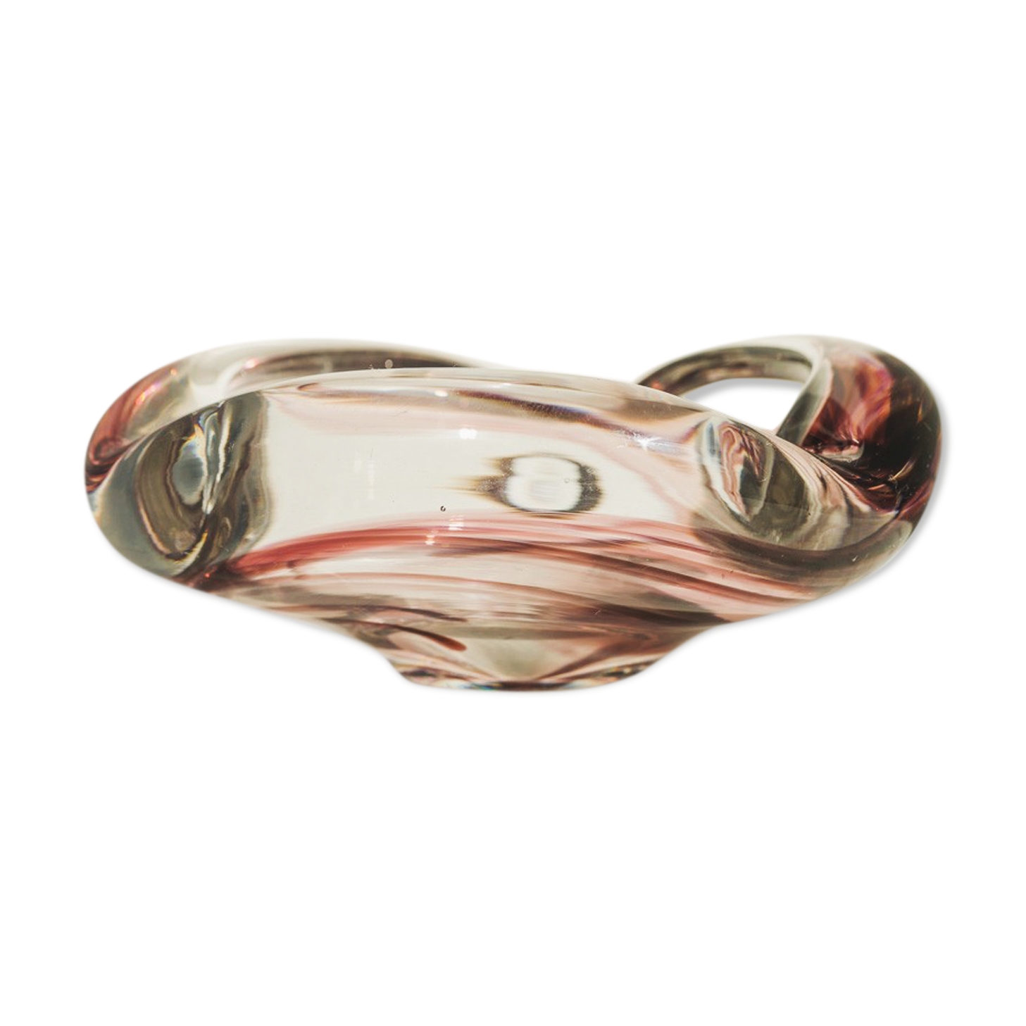 Max Verboeket glass ashtray for Maastricht Kirstalunie Netherlands signed