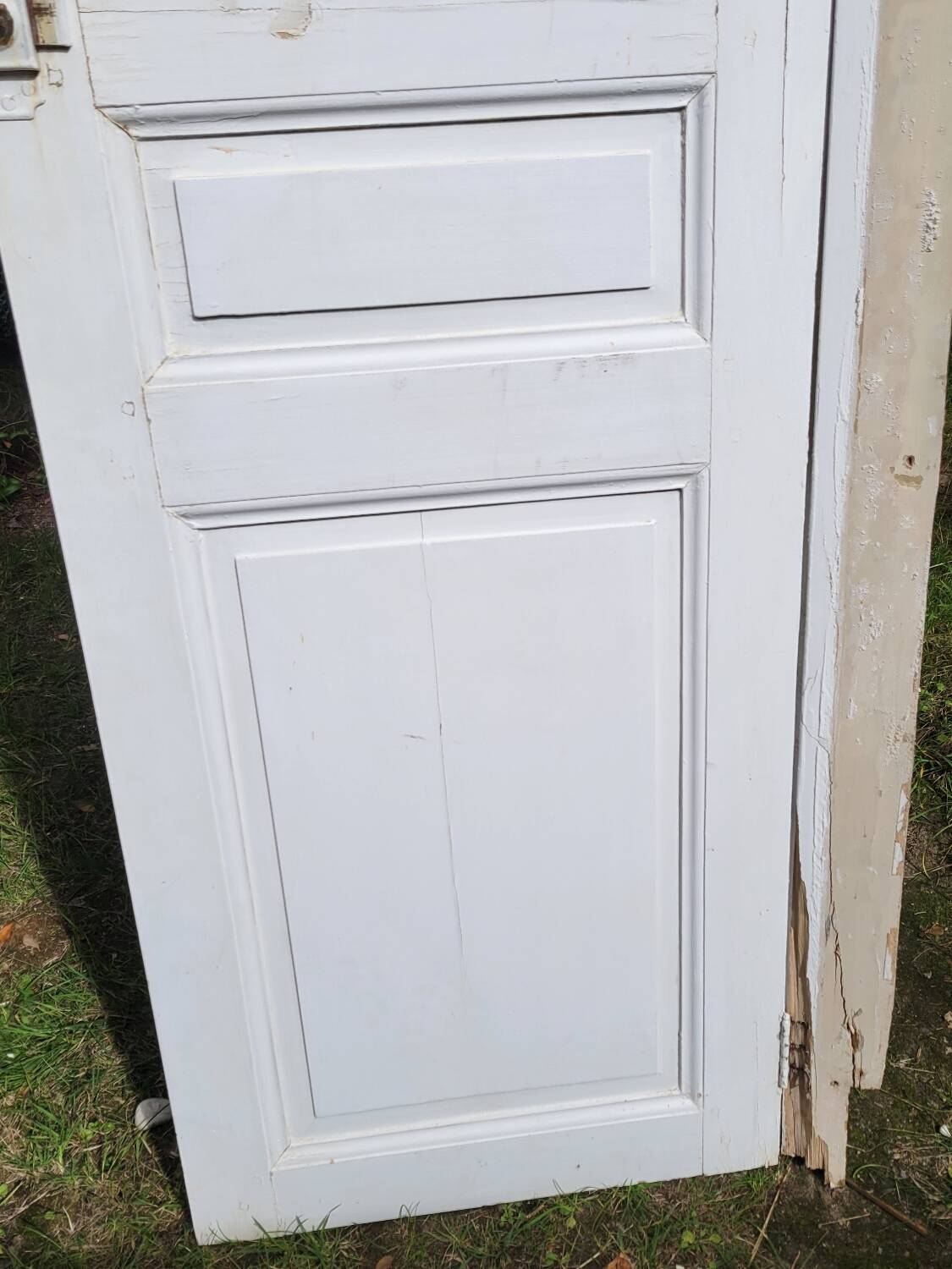 Antique wall cupboard door circa 1900 228x60.5 cm