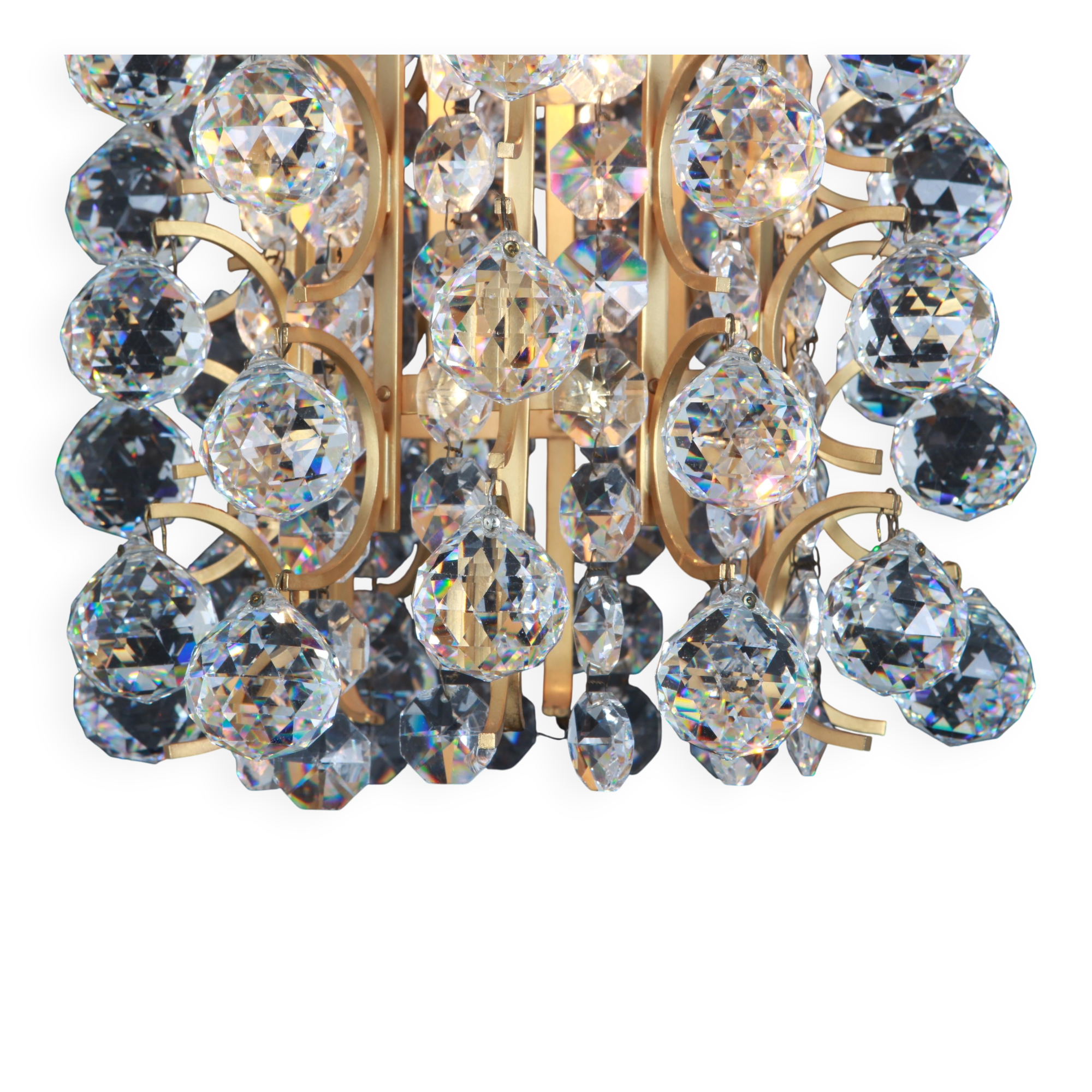 Small golden brass pendant by Christoph Palme, Germany, 1970s.