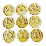 Set of 9 Gien compartment plates