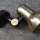 Spot lamp wall lamp Hustadt Leuchten, gold metal, vintage 70s