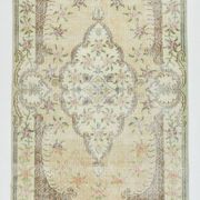 Light Yellow & Brown Turkish Rug, 114x204Cm