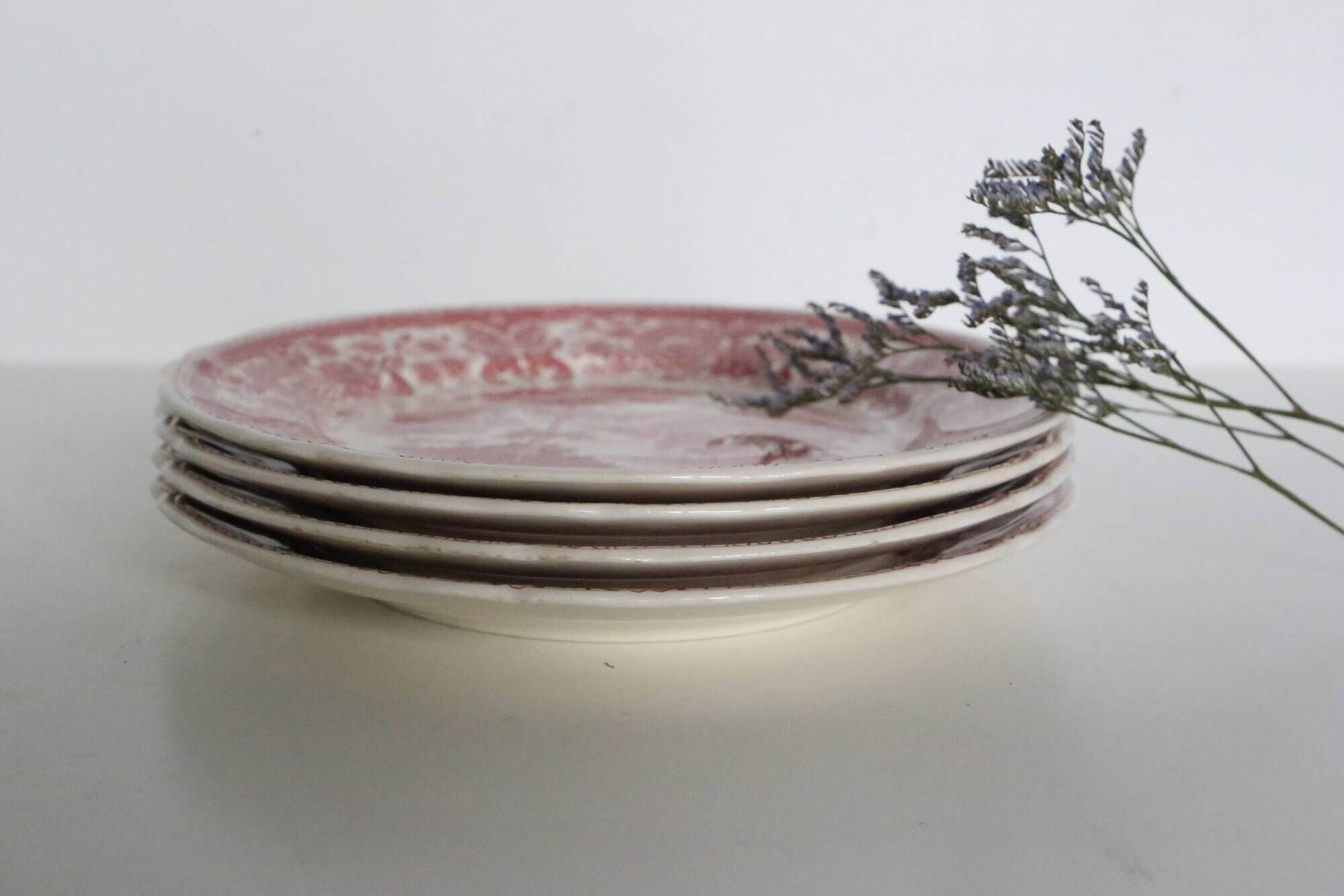 Set of 4 Burgenland dessert plates, pink, Villeroy and Boch