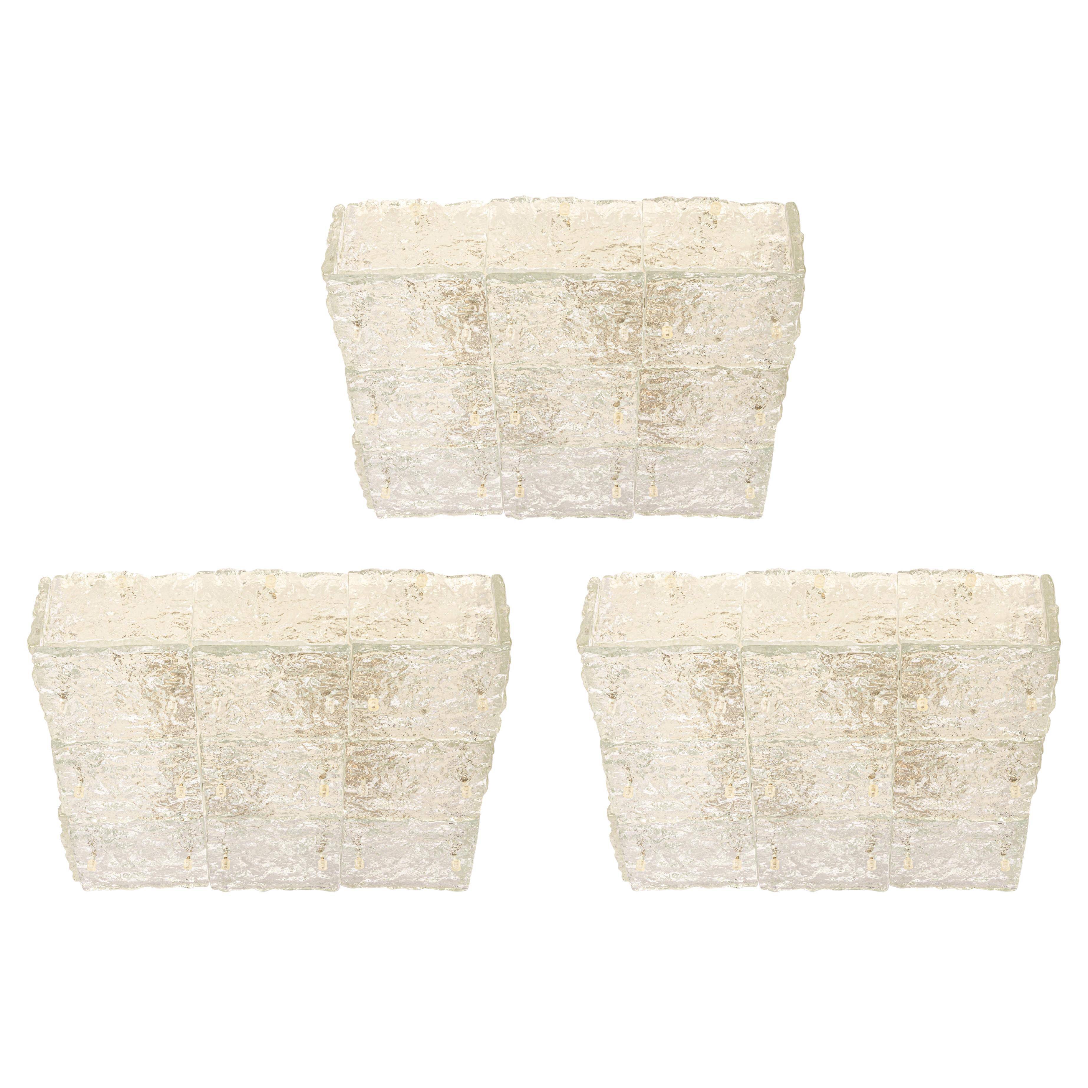 Murano glass ceiling lights by Kalmar, Austria, 1960s