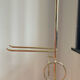 Italian towel rack in gilded metal from the 70s