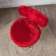 Chaise fourrure rouge vintage