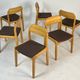 6 oak chairs by Henning Kjaernulf dining chair vintage Danish