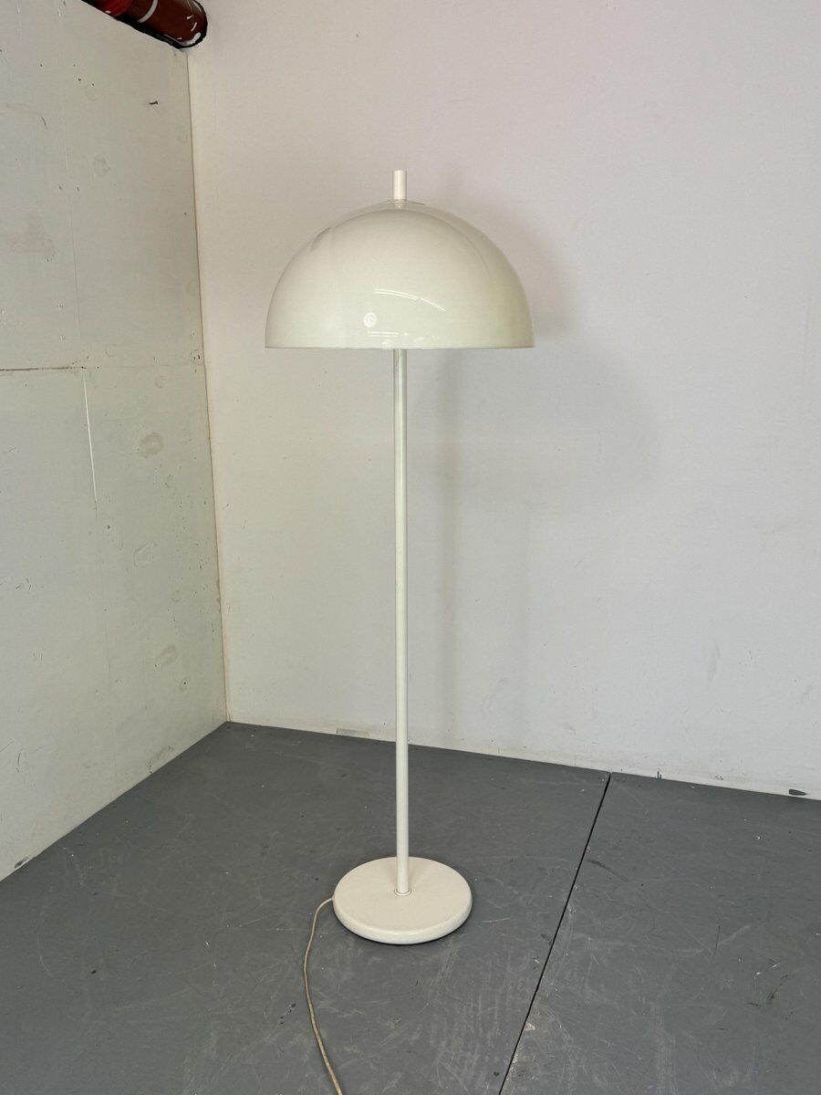 Vintage Space Age Modernist White Mushroom Shape Floor Lamp from Dijkstra Lampen, 1970s