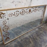 Venetian Mirror Art Deco brasserie bistro in eglomerized glass 204x105cm