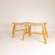 Pair of Swedish stools from the 1960s in lacquered birch, mid-century style.