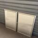 Deux Miroirs biseautés avec encadrement en finition effet or blanc vieilli