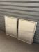 Two bevelled mirrors with a frame in a distressed white gold effect finish.