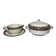 Ensemble ancien en faïence d’Onnaing – légumier couvert et saucière –