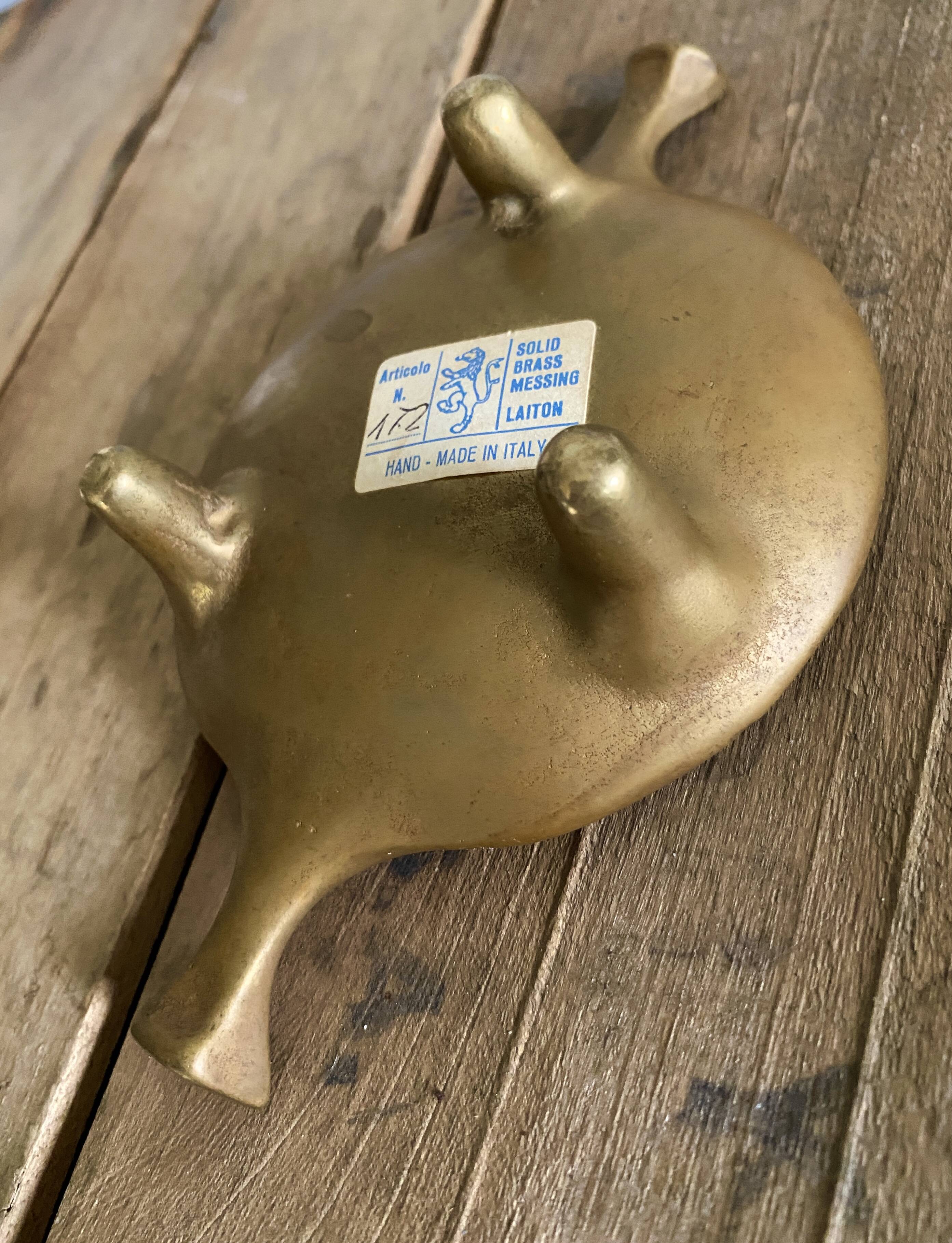 Solid brass candle holder, 1950