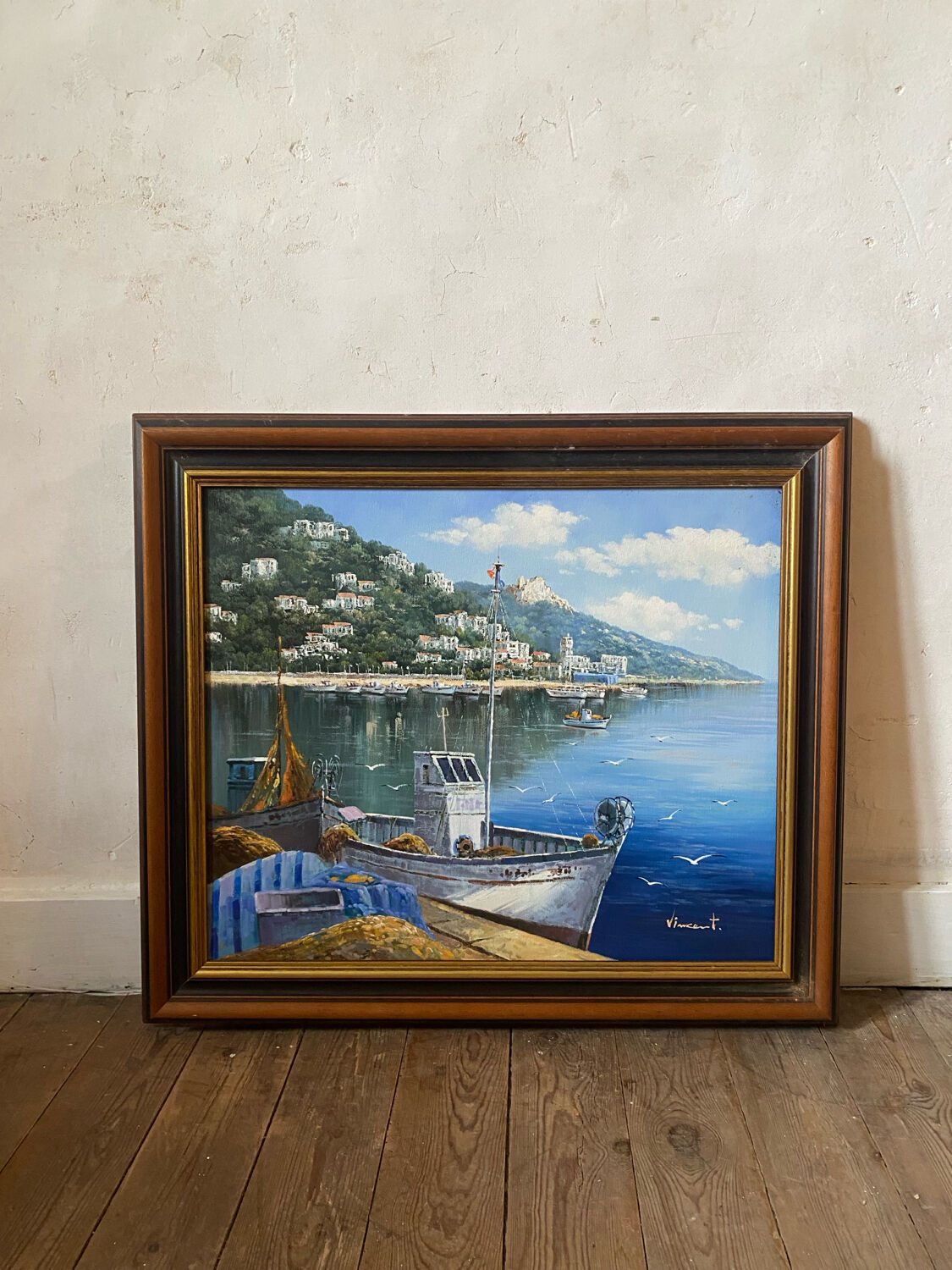 Painting of a boat by Vincent