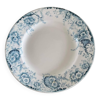 Antique Terre de Fer Boulenger Choisy le Roi earthenware dish, Derby model, numbered 2 in the hollow.