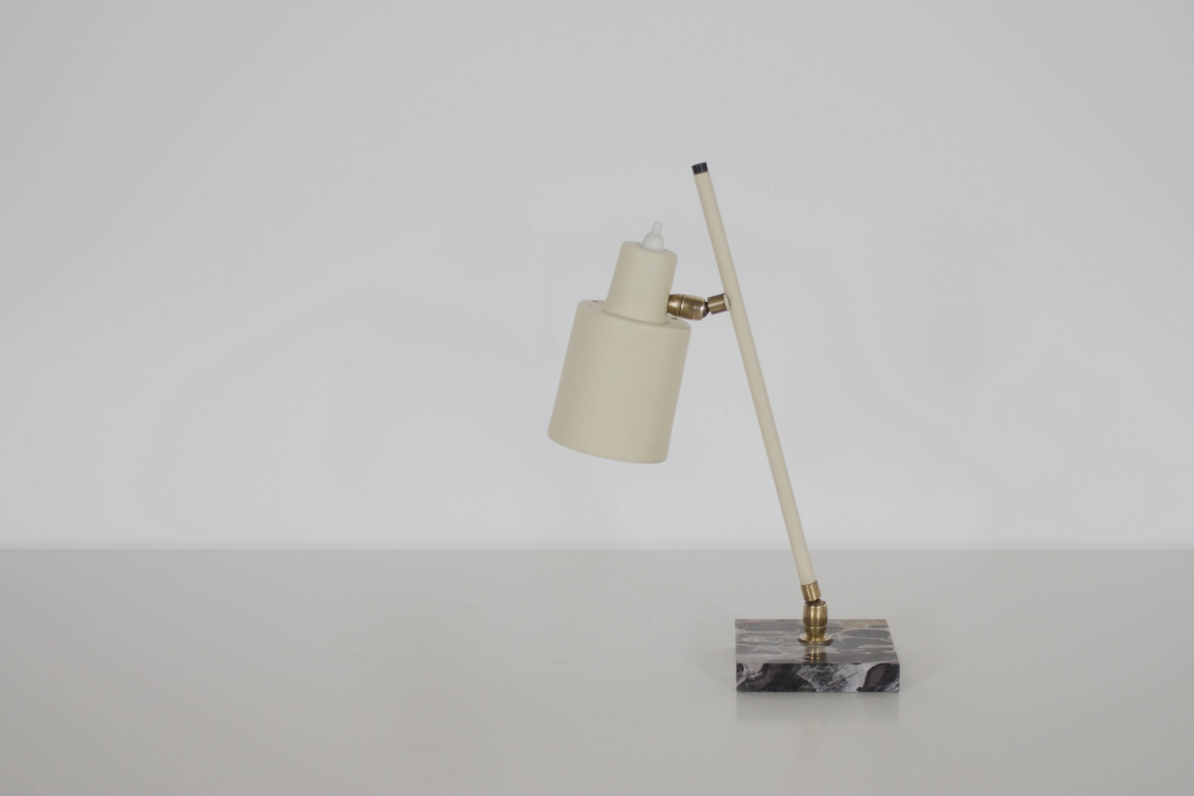 Table Lamp by Stilux Milano in Metal and Marble, Italy, 1950s