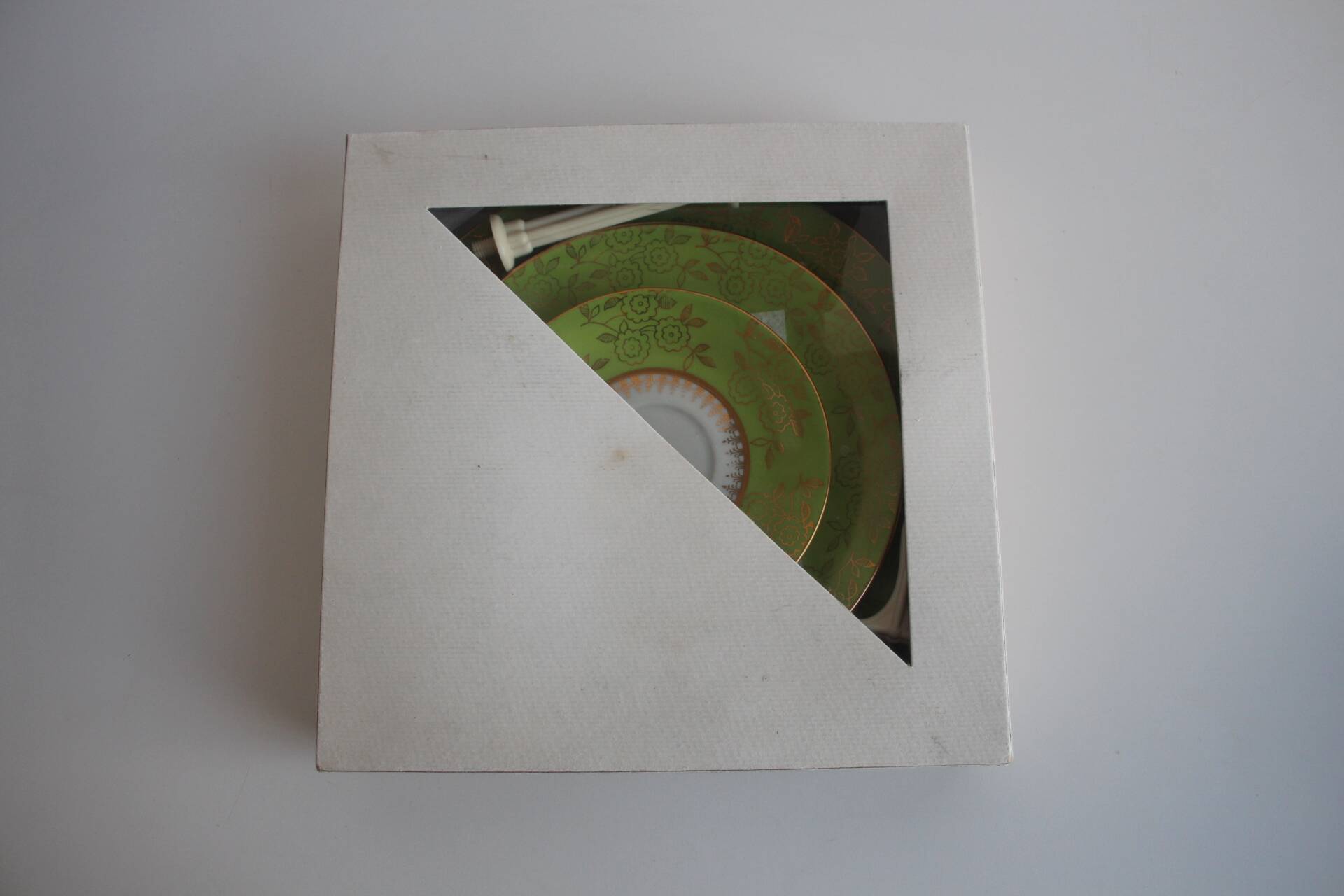 Multi-tiered porcelain tray, Stará Role porcelain, Czechoslovakia, 1950s.