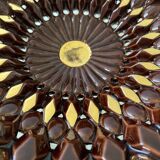 Large decorative openwork ceramic dish Vallauris 60s