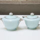 Art deco porcelain teapot and sweetener: maison cambet lyon