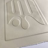 Signed and numbered print by Jean Legros, Geometric Relief II, c 1970