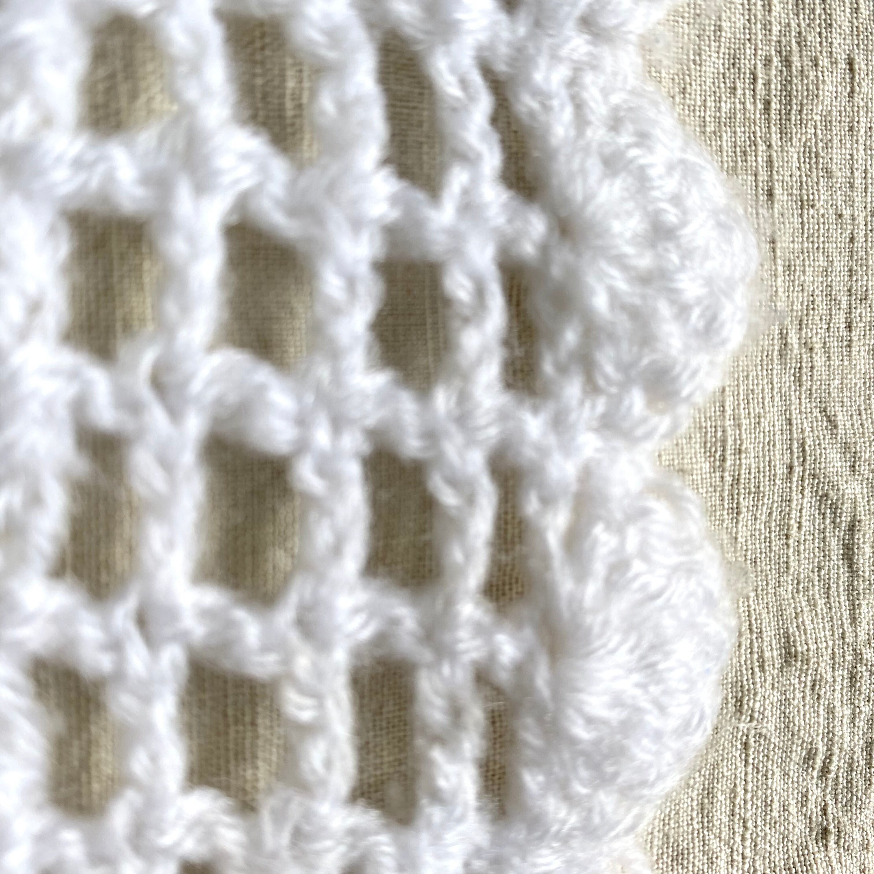 Couverture crochet vintage 140 x 130